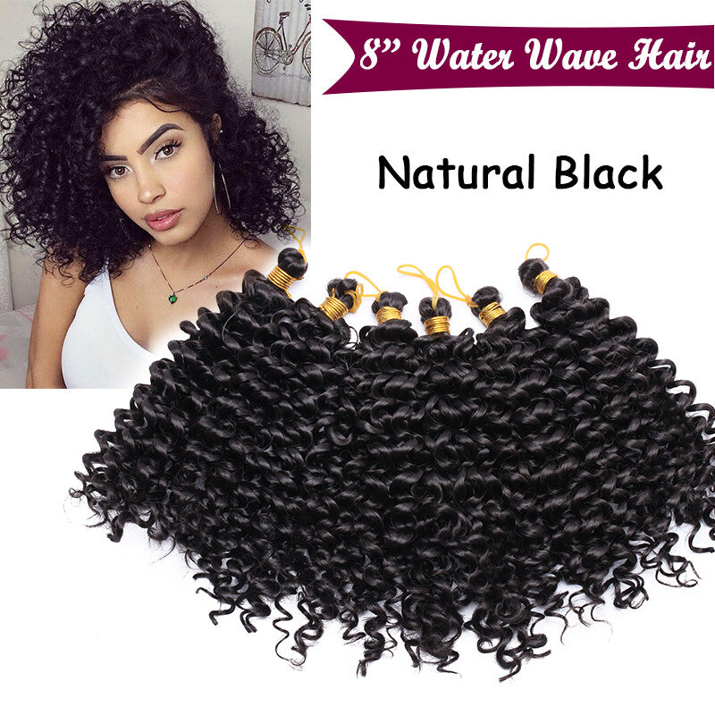 Long Boho Crochet Water Wave Braid Hair Extensions - Curly Synthetic Hair