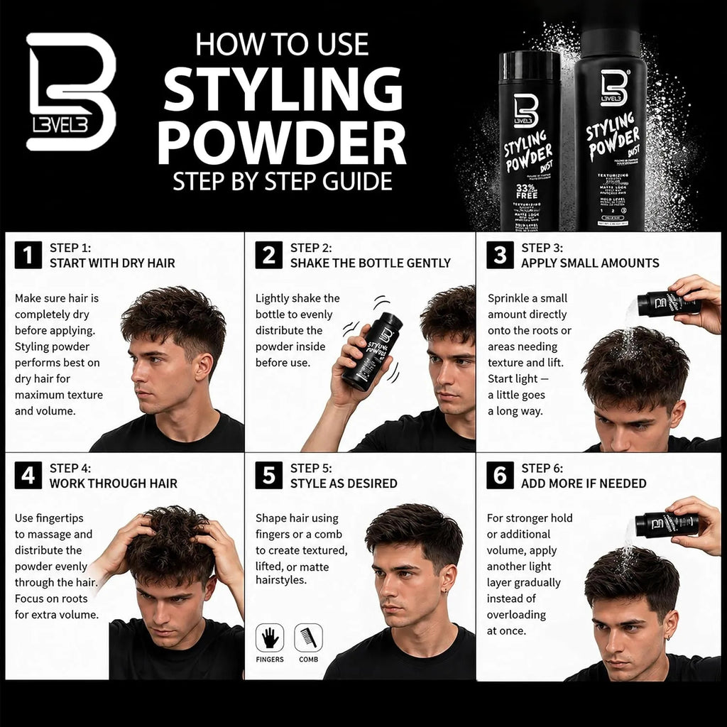 Hair Texture Powder for Men 60g Volumizing Styling Dust Non-Greasy
