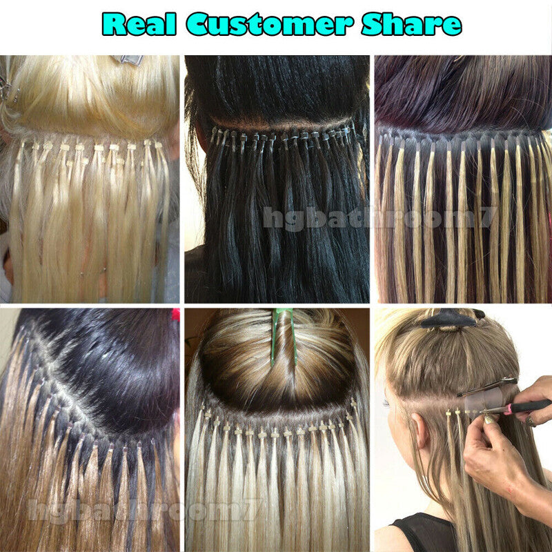 Human Hair Extensions Micro Loop Beads for Remy Russian Hair - Balayage Straight