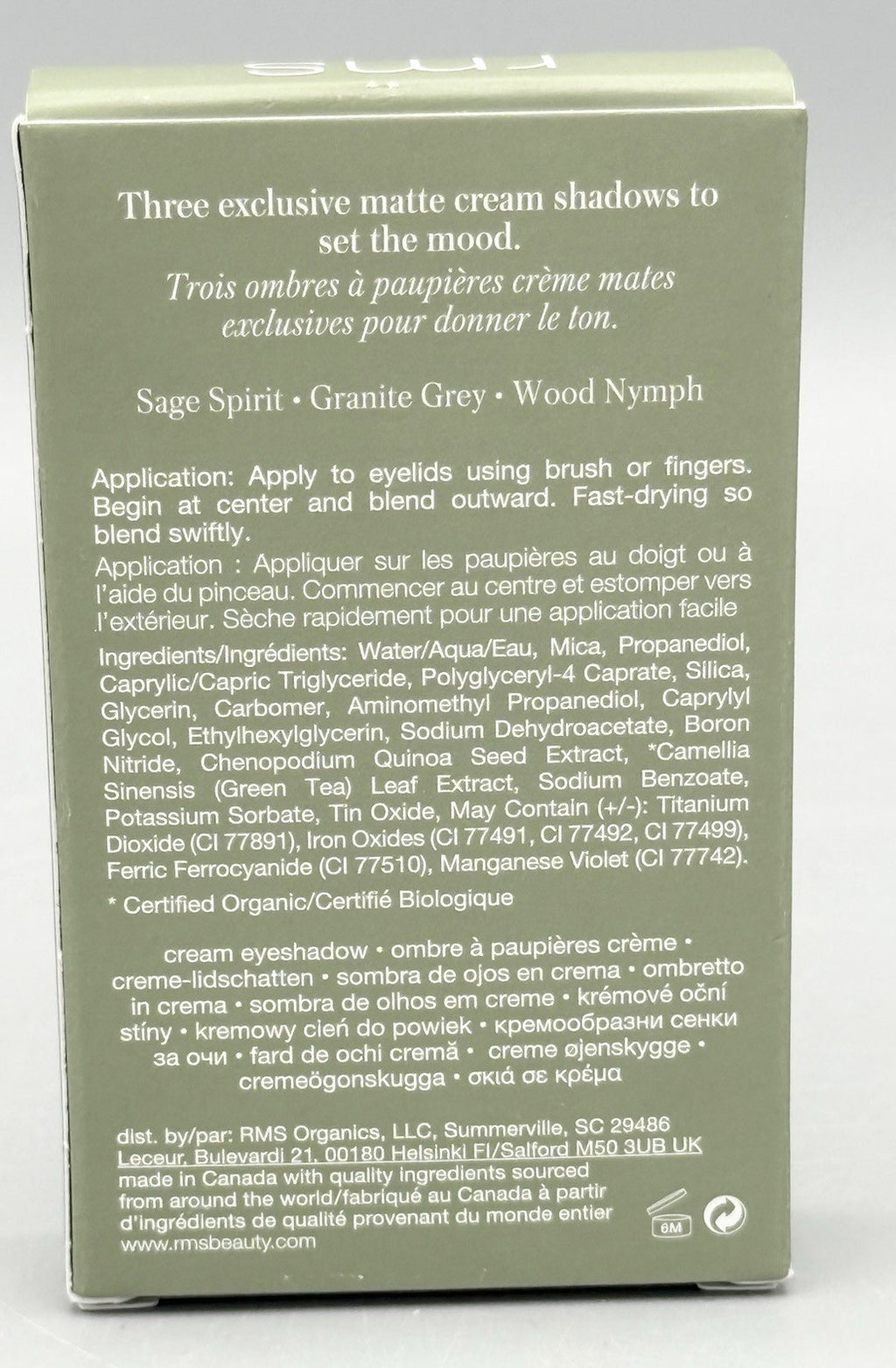 Eye Shadow Mini Set - Sage Spirit Granite Grey & Wood Nymph | RMS Beauty