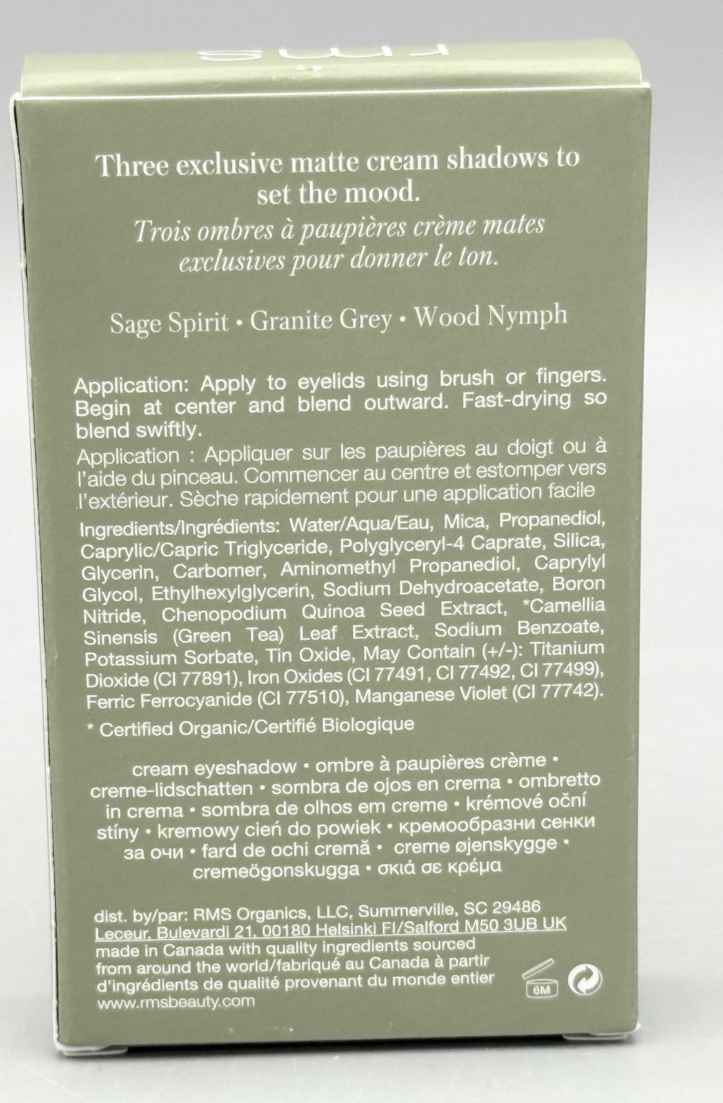 Eye Shadow Mini Set - Sage Spirit Granite Grey & Wood Nymph | RMS Beauty