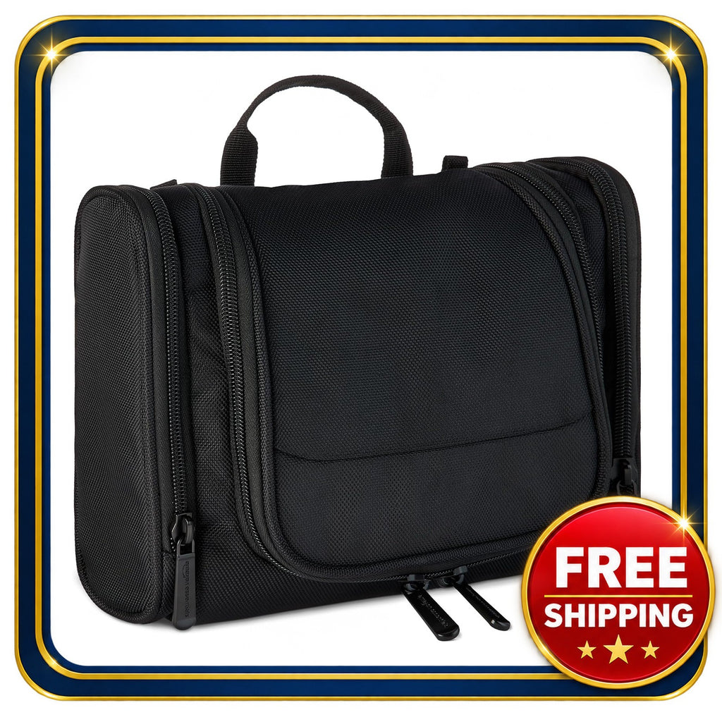 Hanging Toiletry Bag with Multiple Compartments - Dopp Kit