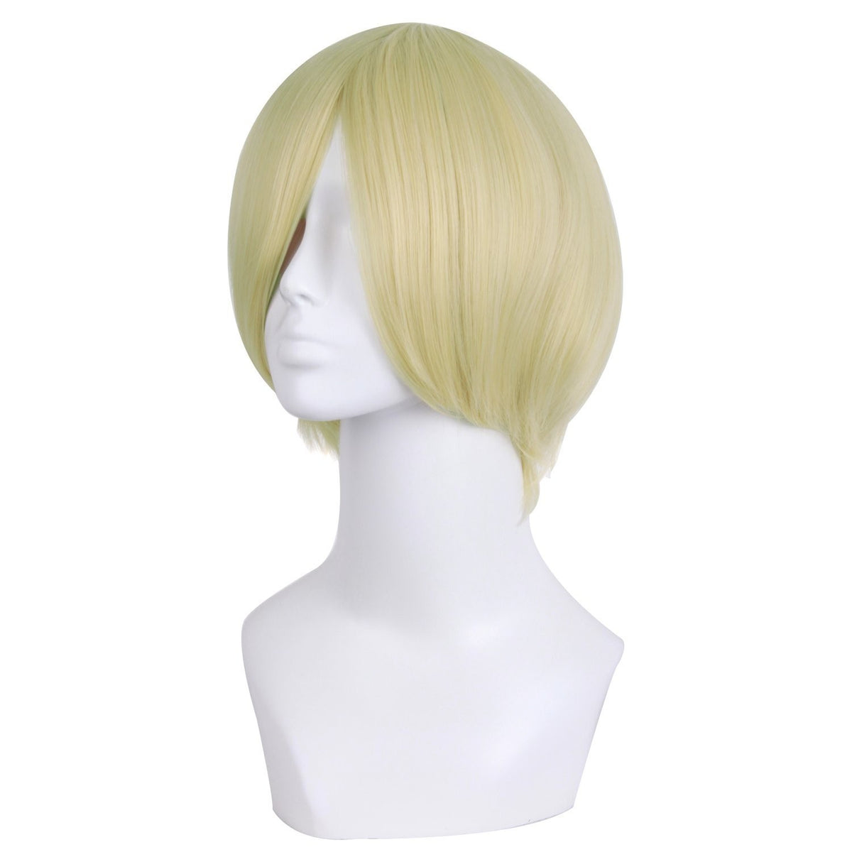 12-Inch Blonde Cosplay Wig with Monofilament Top for Anime & Costume Events