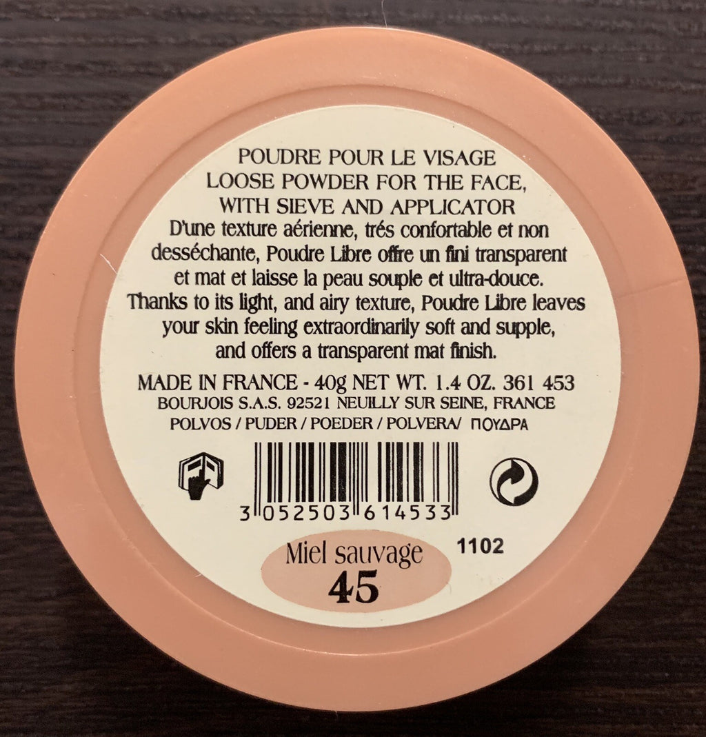 Bourjois Loose Face Powder 45 Miel Sauvage 40g Free Shipping