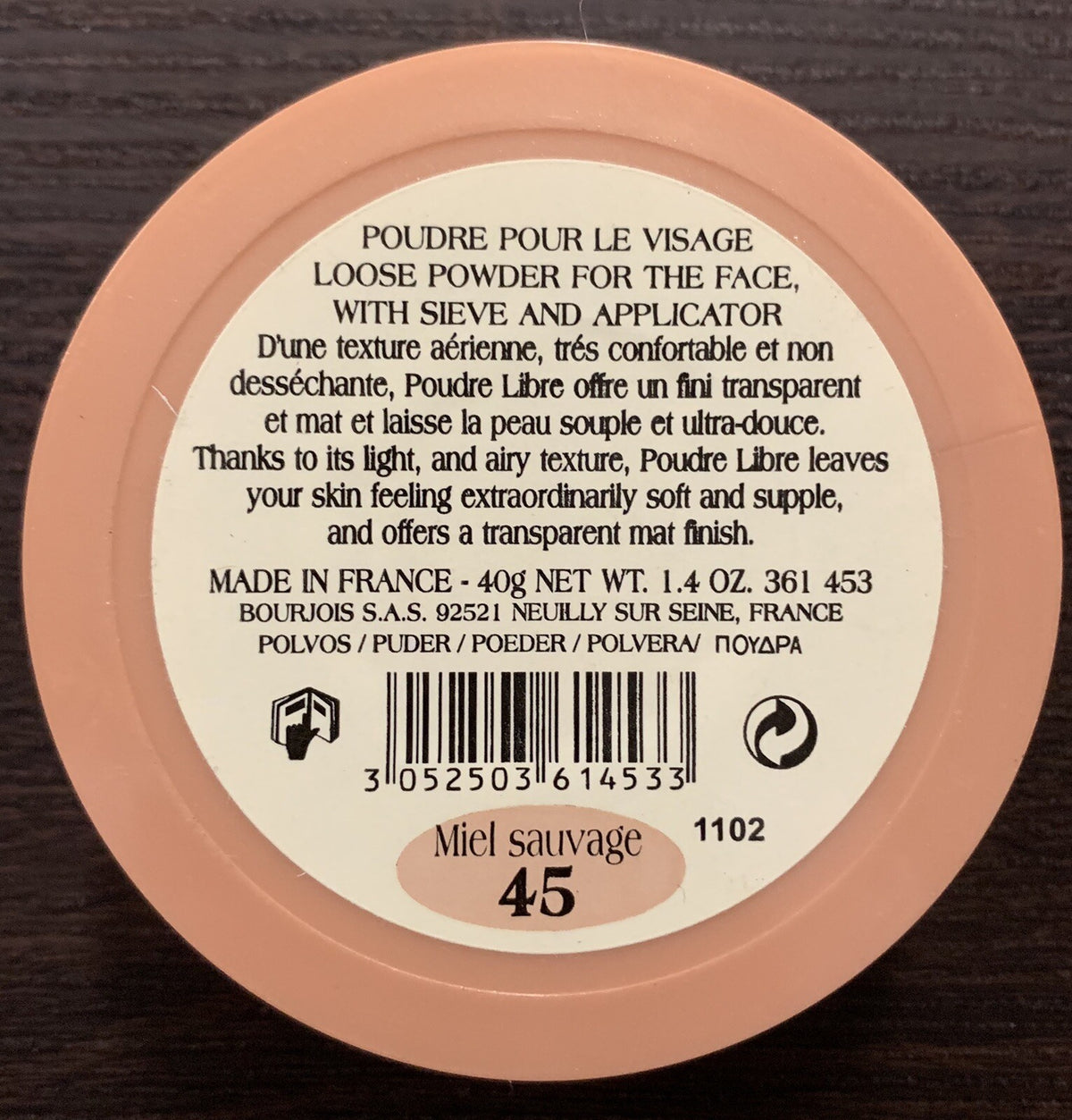 Bourjois Loose Face Powder 45 Miel Sauvage 40g Free Shipping