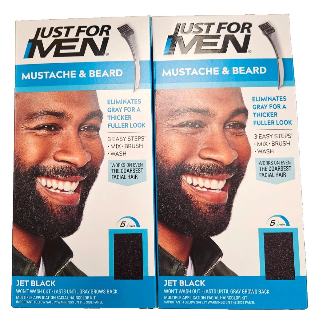 Mustache & Beard Brush Set with Keratin - 2 Pack for Grooming