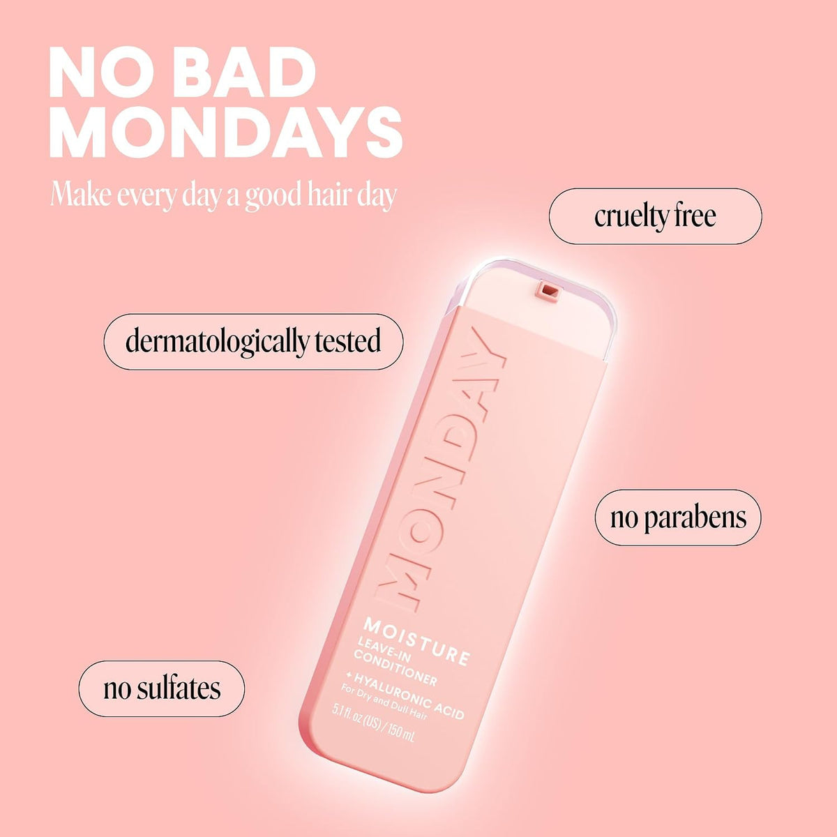 Moisture Leave-In Conditioner with Hyaluronic Acid & Jojoba for Dry Hair