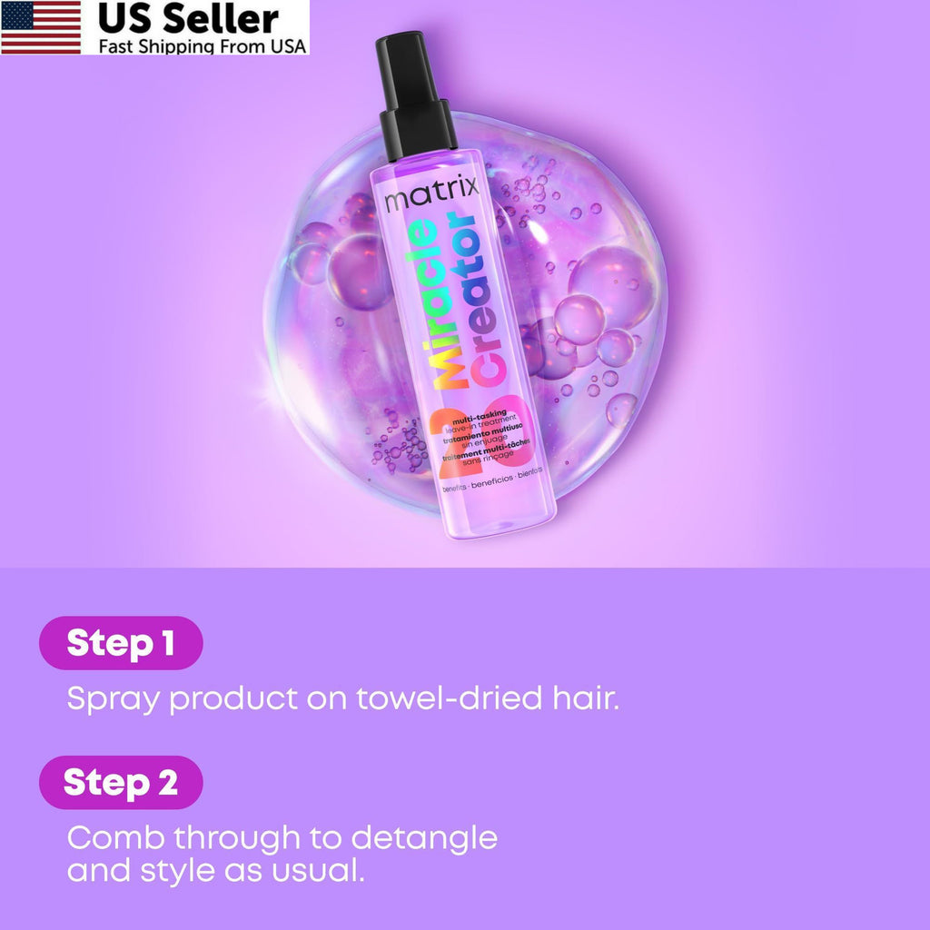 Miracle Creator Leave-In Conditioner Spray with Heat Protectant & Frizz Control