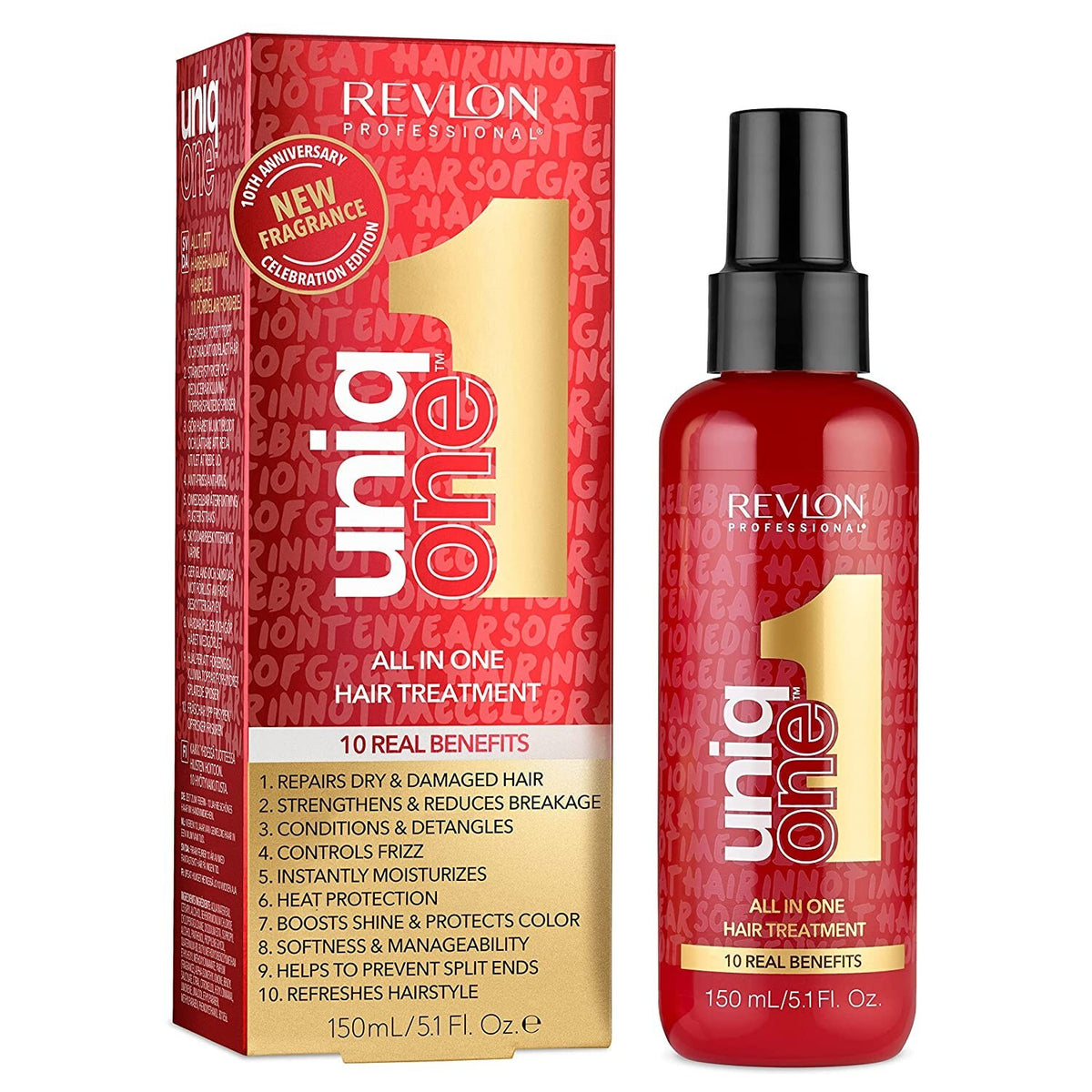 Revlon Uniq One All-in-1 Hair Treatment 5 oz - Damage Repair & Shine (6 Pack)