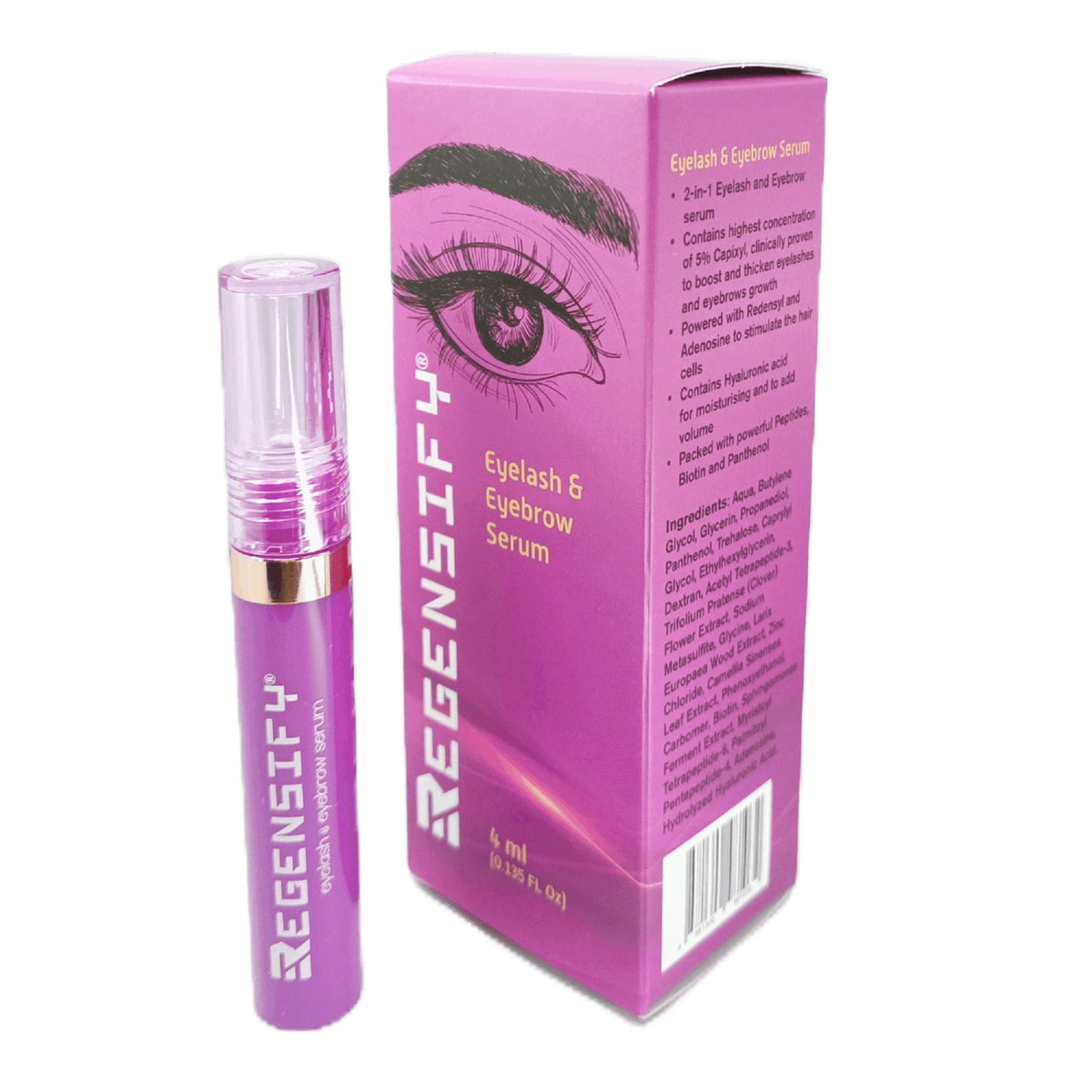 Eyelash & Eyebrow Growth Serum with Capixyl 5% - Thicker, Longer Lashes & Brows