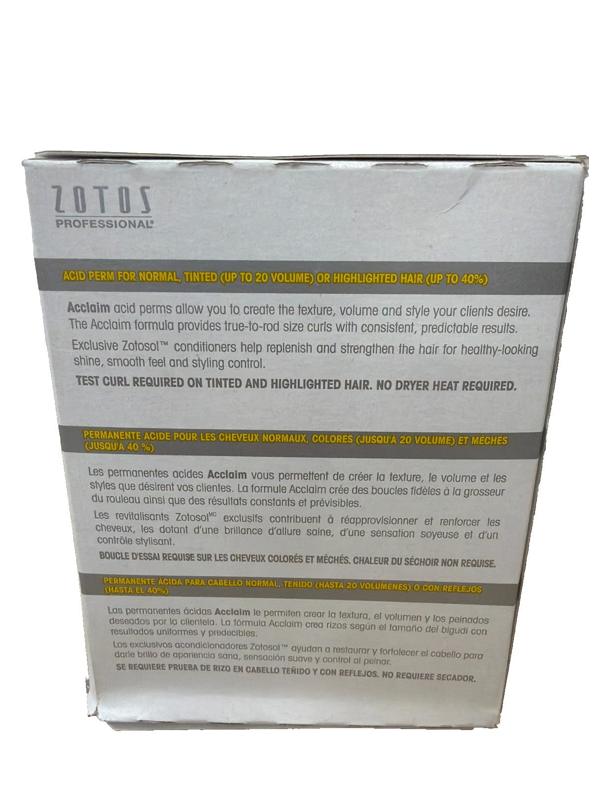 Zotos Acclaim Hair Perm Kit - 3-Pack Regular & Highlighted Curling Perms