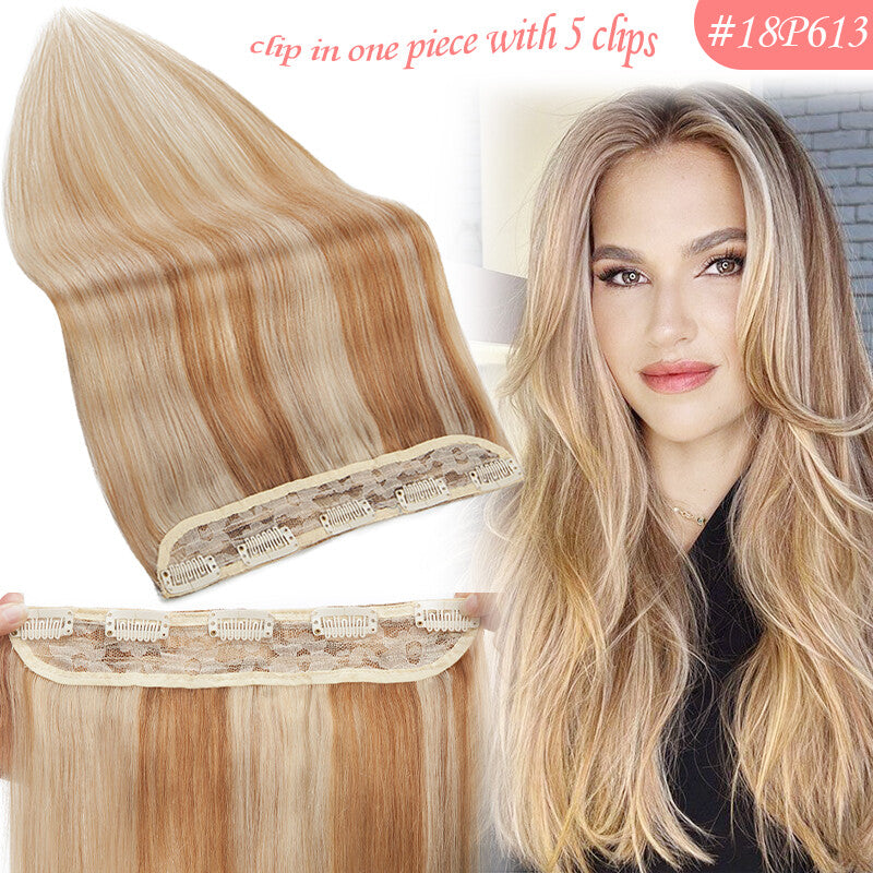 Clip-In Remy Human Hair Extensions Full Head Weft - 12-24 Inch, Multiple Styles & Colors