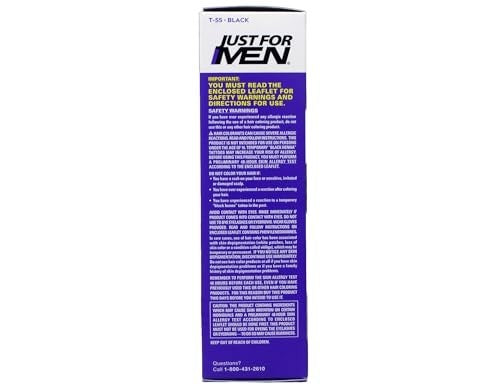 Men's Hair Color Touch of Gray 3 Pack Black & Gray Easy Application