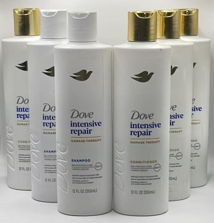 6-Piece Dove Intensive Repair Shampoo & Conditioner Set - Damage Therapy, 12 fl oz