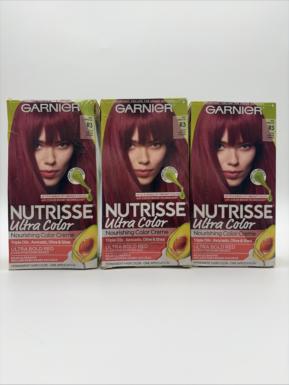Garnier Nutrisse Ultra Color Light Intense Auburn Hair Dye - 3 Pack