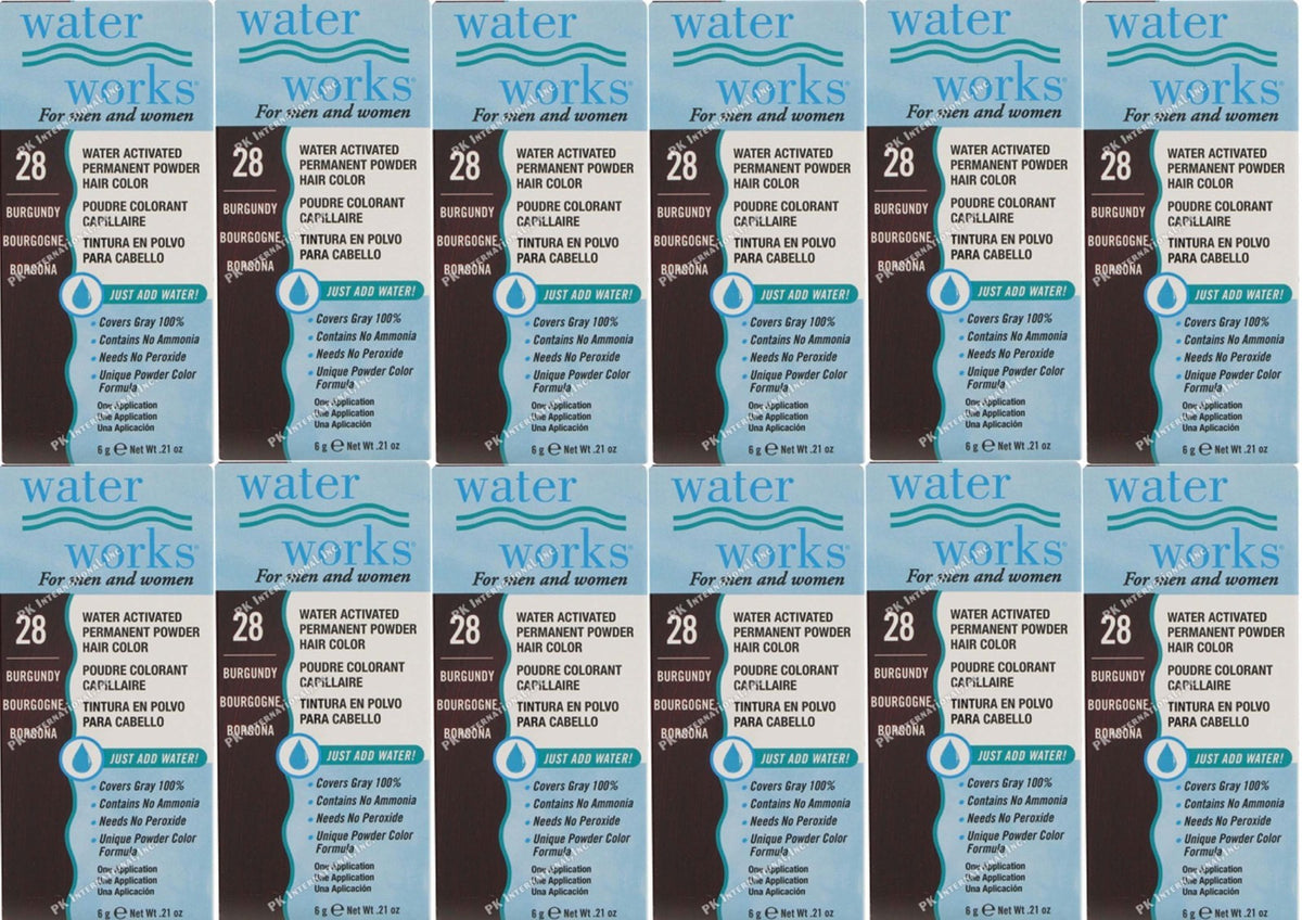 12-Pack Permanent Powder Hair Color Set - Water-Activated, Gray Covering