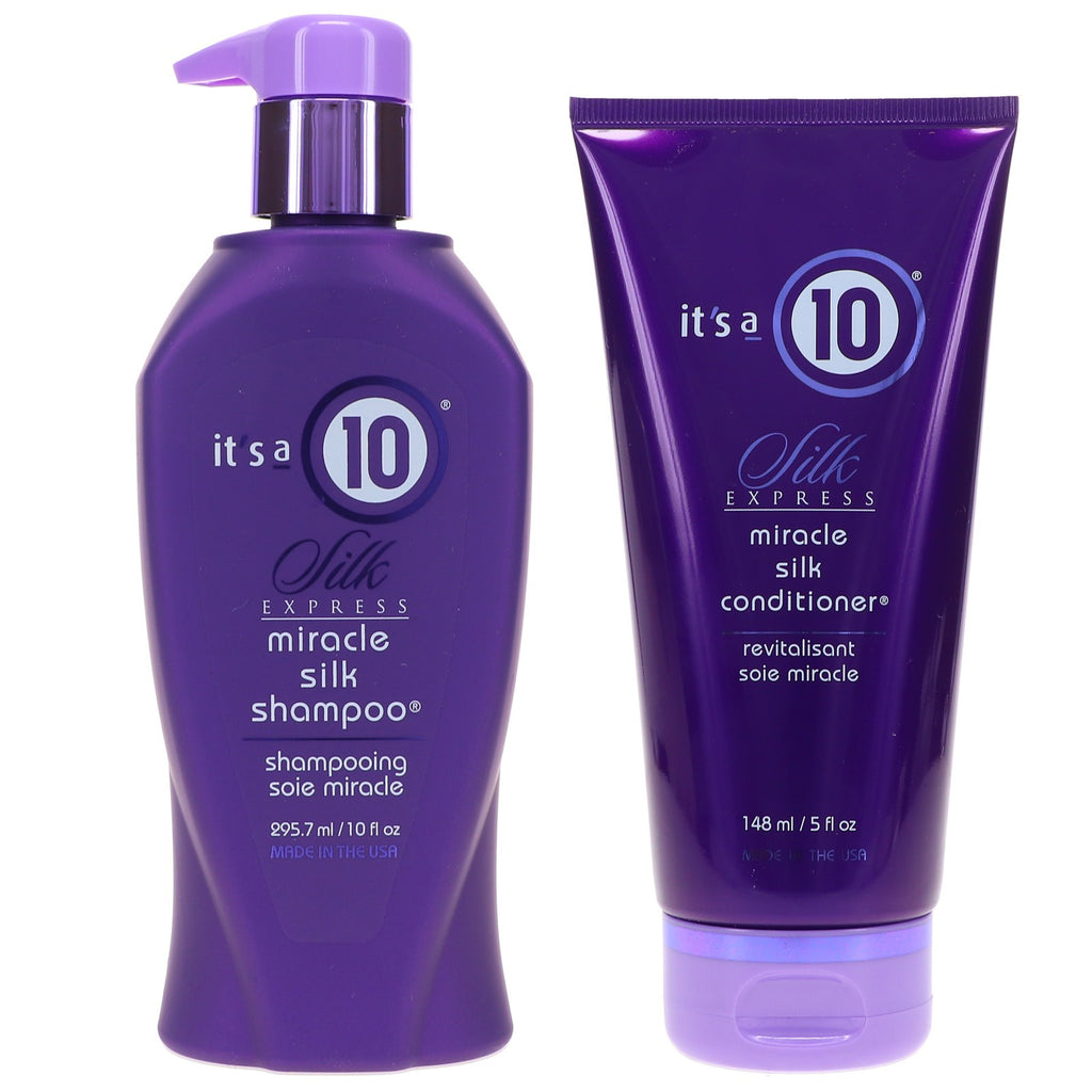 Silk Express Hair Shampoo & Conditioner Set - 10 oz & 5 oz Combo Pack