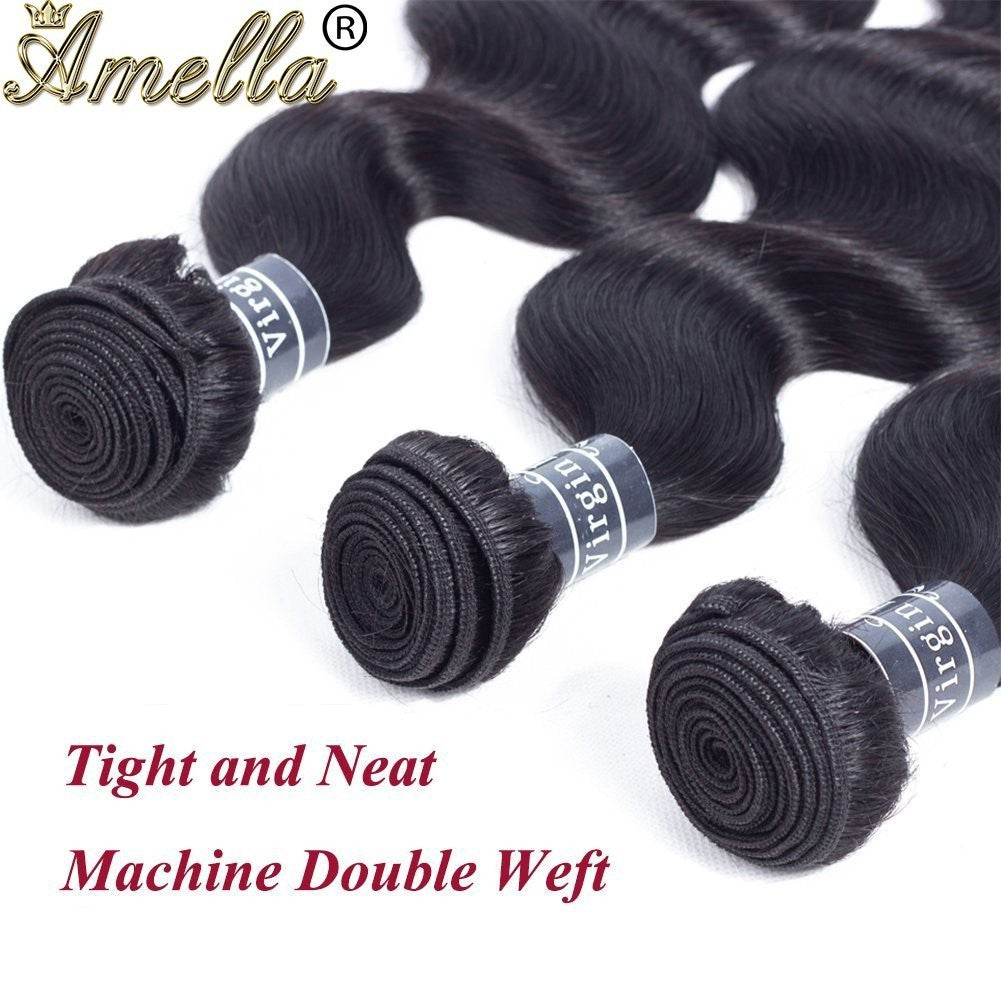Brazilian Body Wave Human Hair Bundle 20 Inch Virgin Hair Extensions