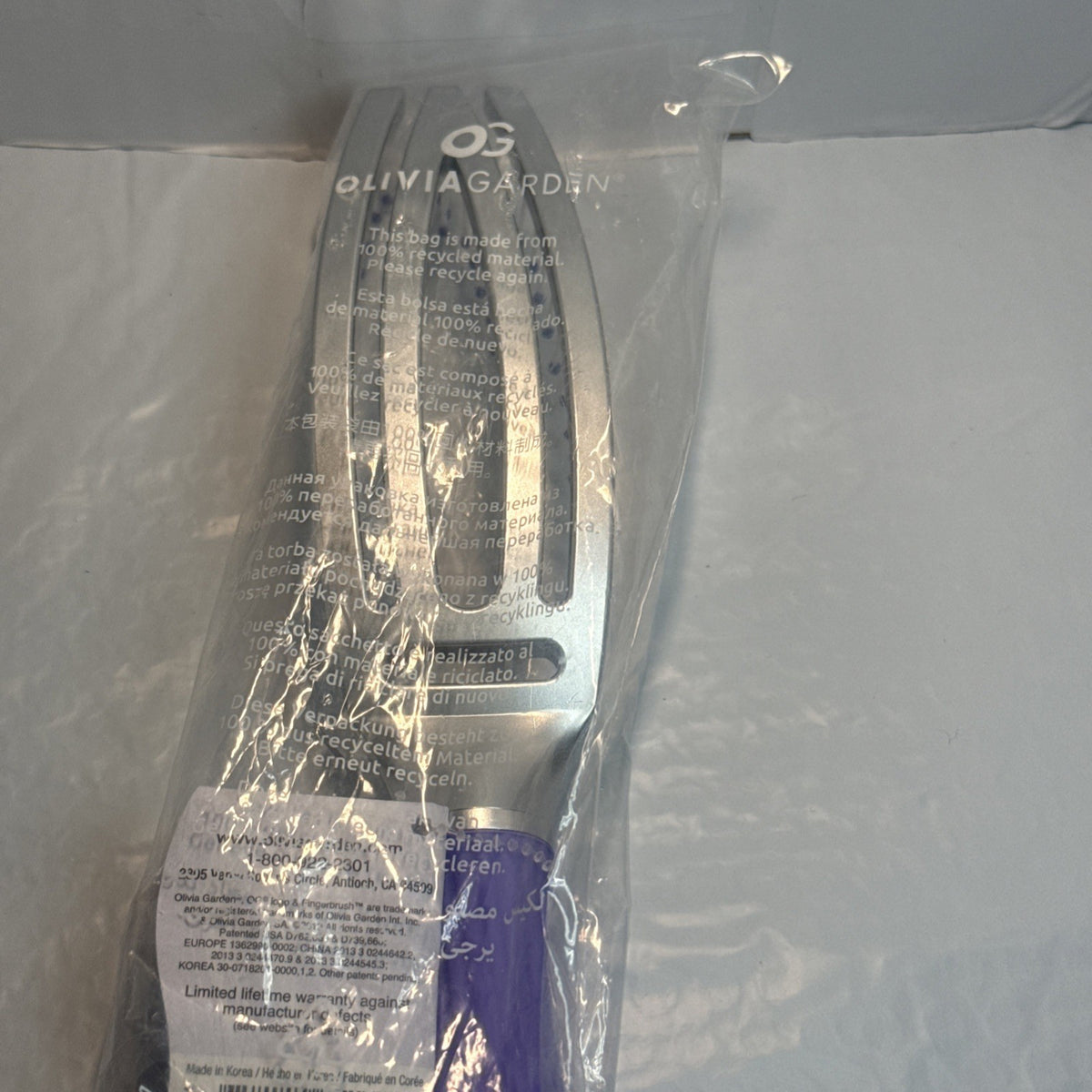 Small Curved Vented Paddle Hair Brush for Styling and Detangling