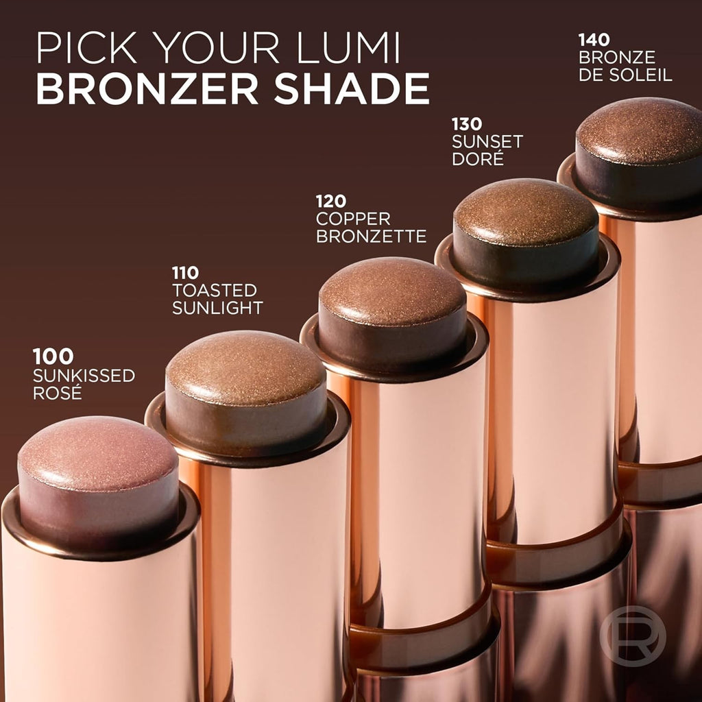 L'Oréal Lumi Bronze Le Stick Soleil Bronzer - Cream-to-Powder Glow, 110 Toasted Sunlight