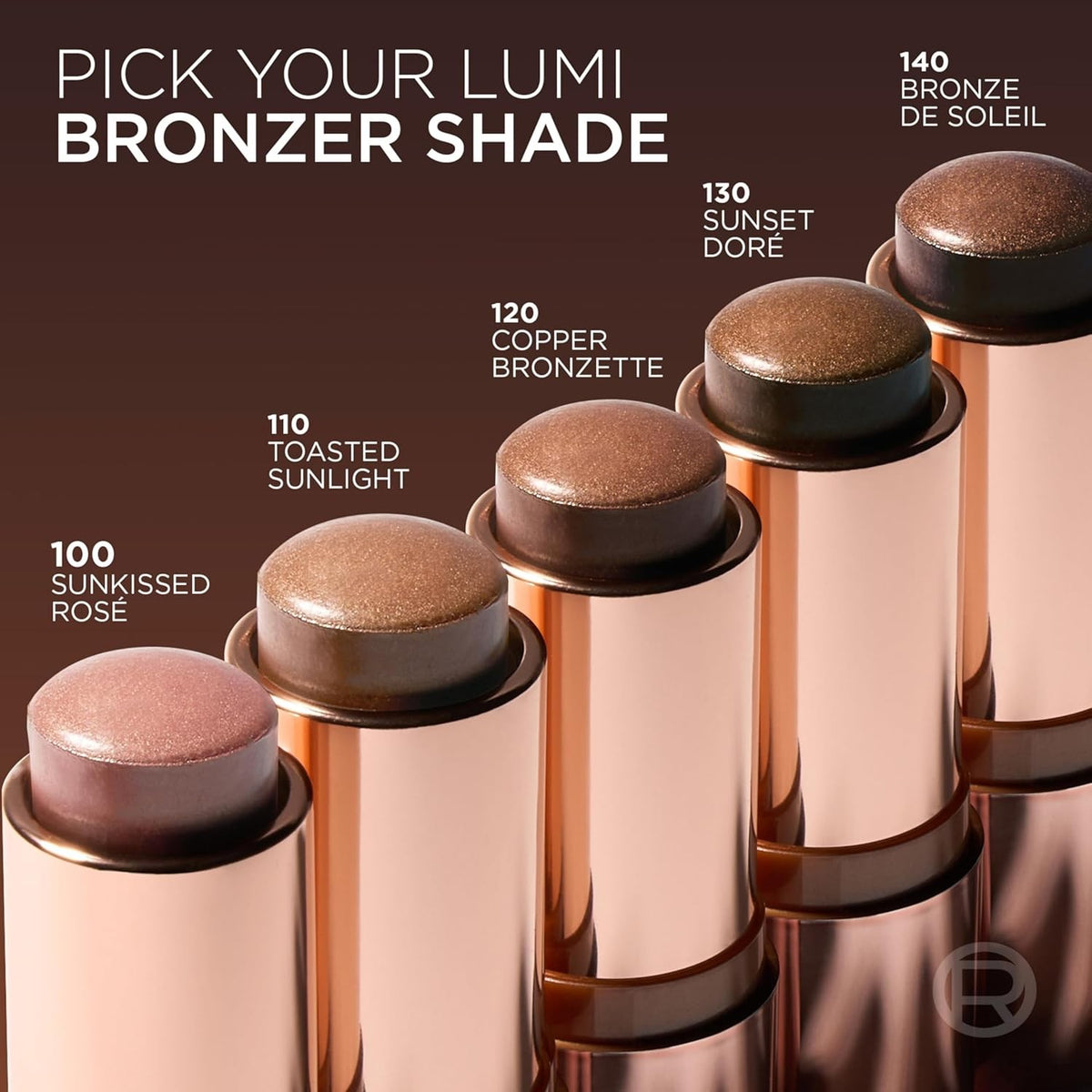 L'Oréal Lumi Bronze Le Stick Soleil Bronzer - Cream-to-Powder Glow, 110 Toasted Sunlight