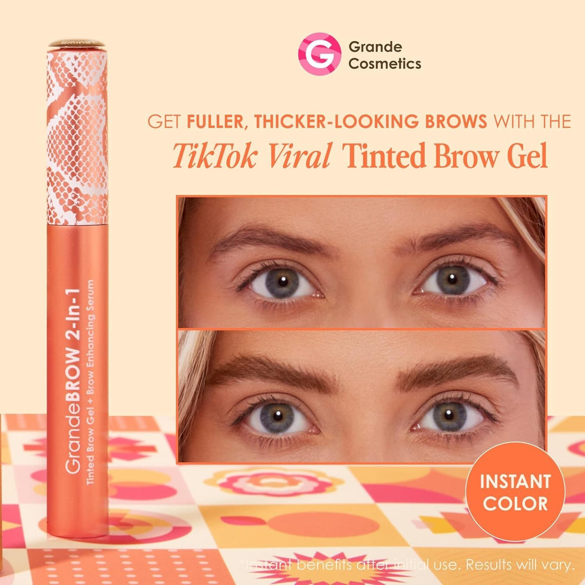 2-in-1 Brow Gel and Enhancing Serum for Thicker, Fuller Brows - Medium