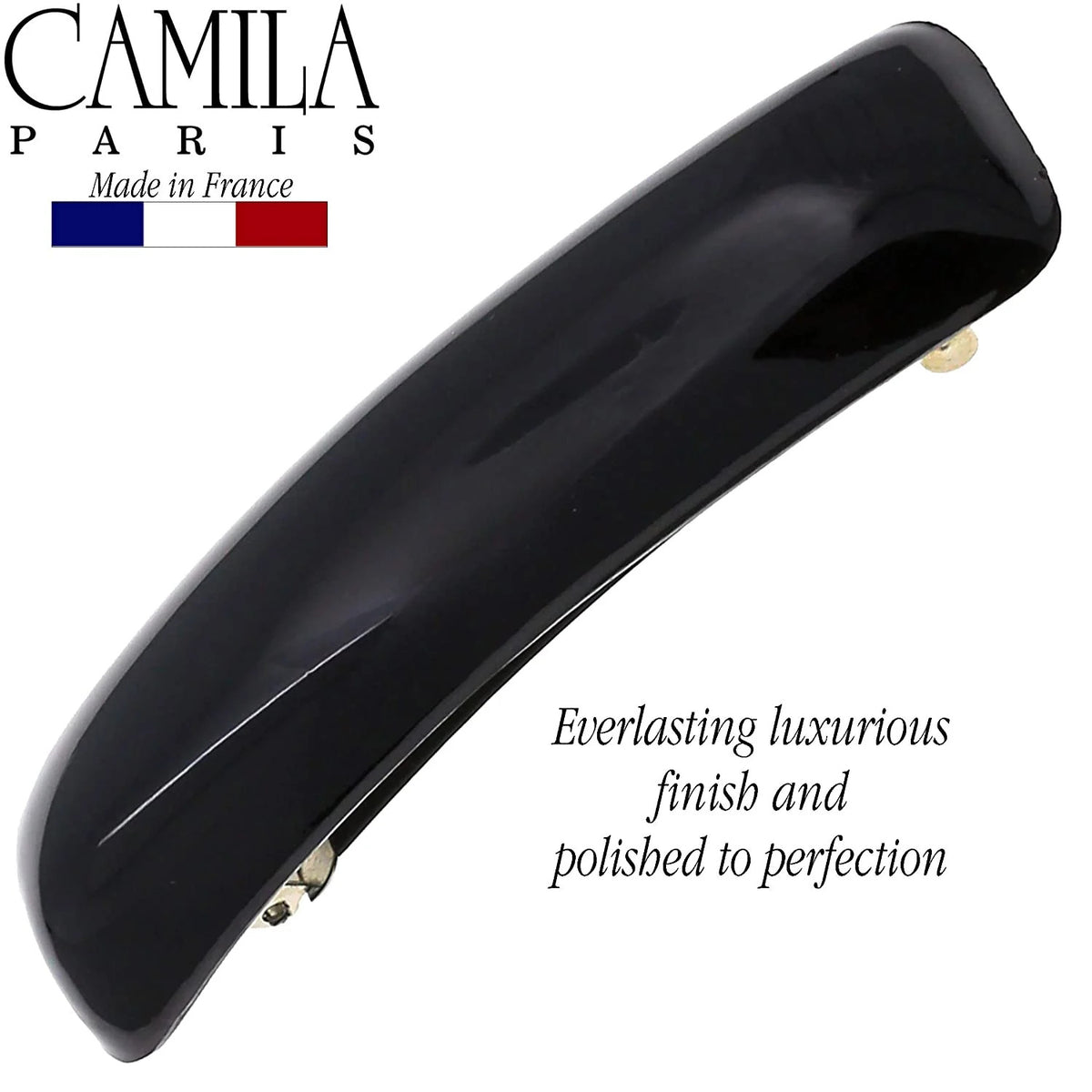 French Contoured No-Slip Hair Barrette Bevel - Elegant Hair Accessory