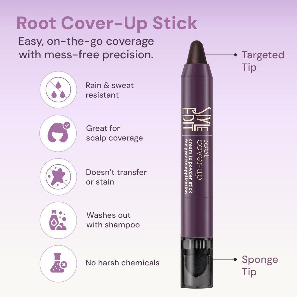 Root Coverup Stick Dark Brown Hair Concealer for Gray Coverage