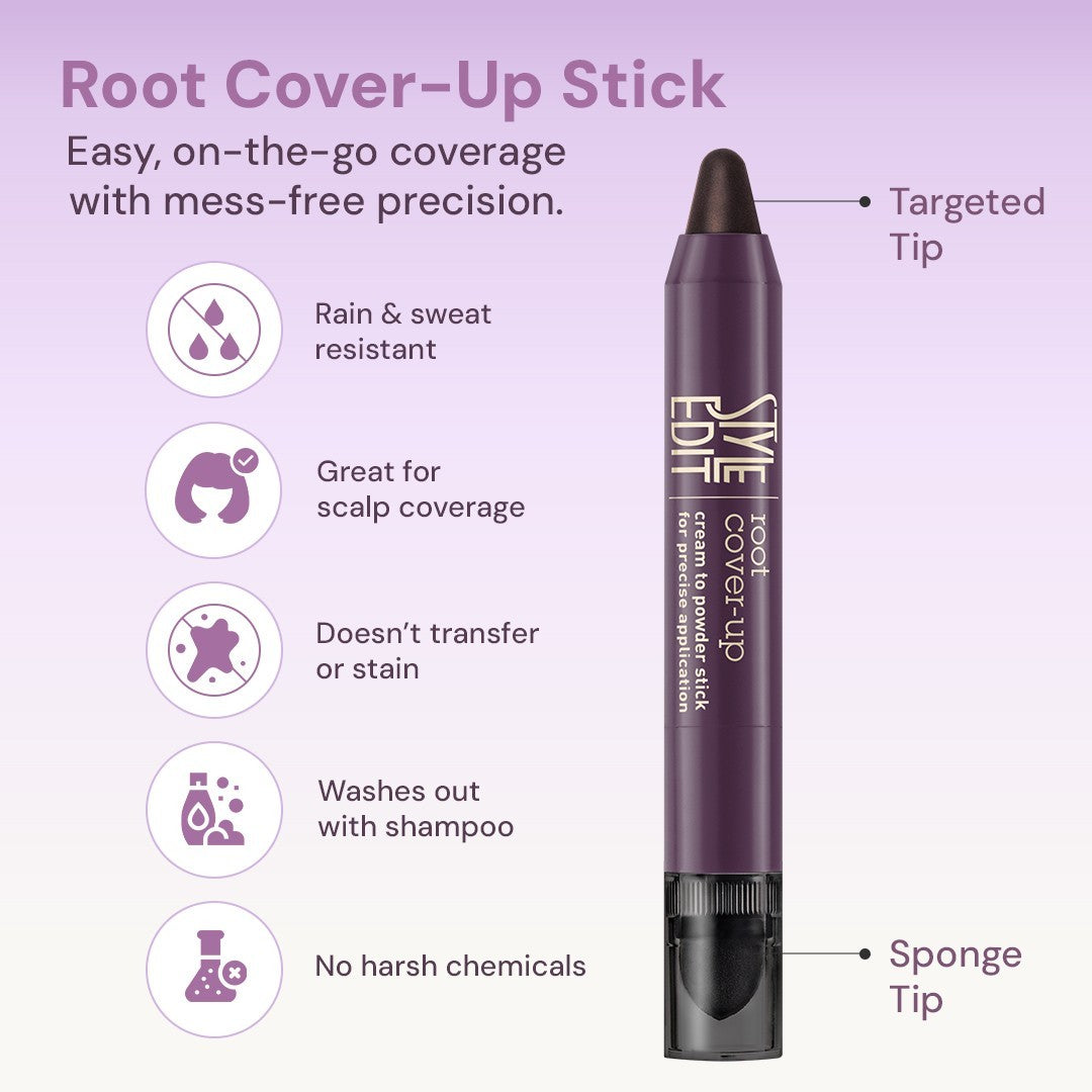 Root Coverup Stick Dark Brown Hair Concealer for Gray Coverage