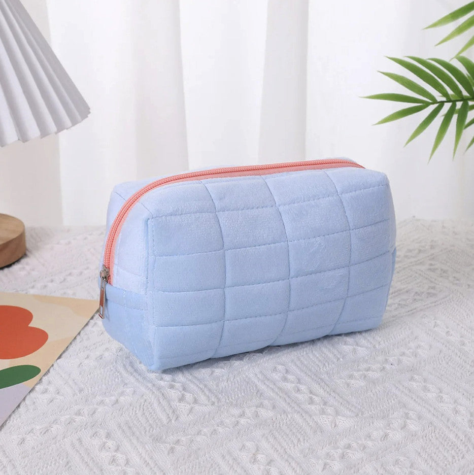 Large Capacity Pillow Shape Makeup Bag with Zipper Travel Organizer