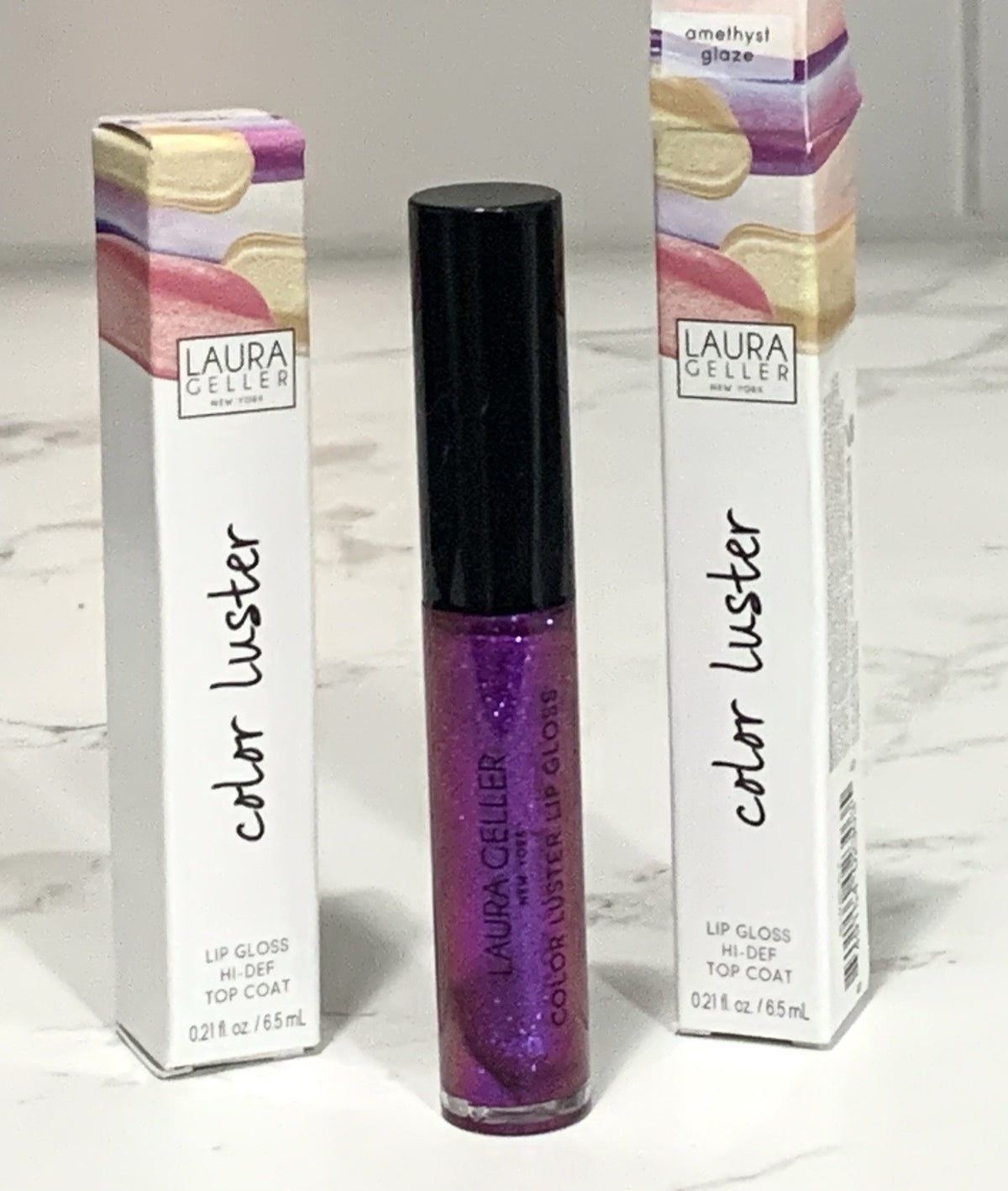 Lip Gloss Set 2 x Laura Geller Color Luster Amethyst Glaze – Discontinued