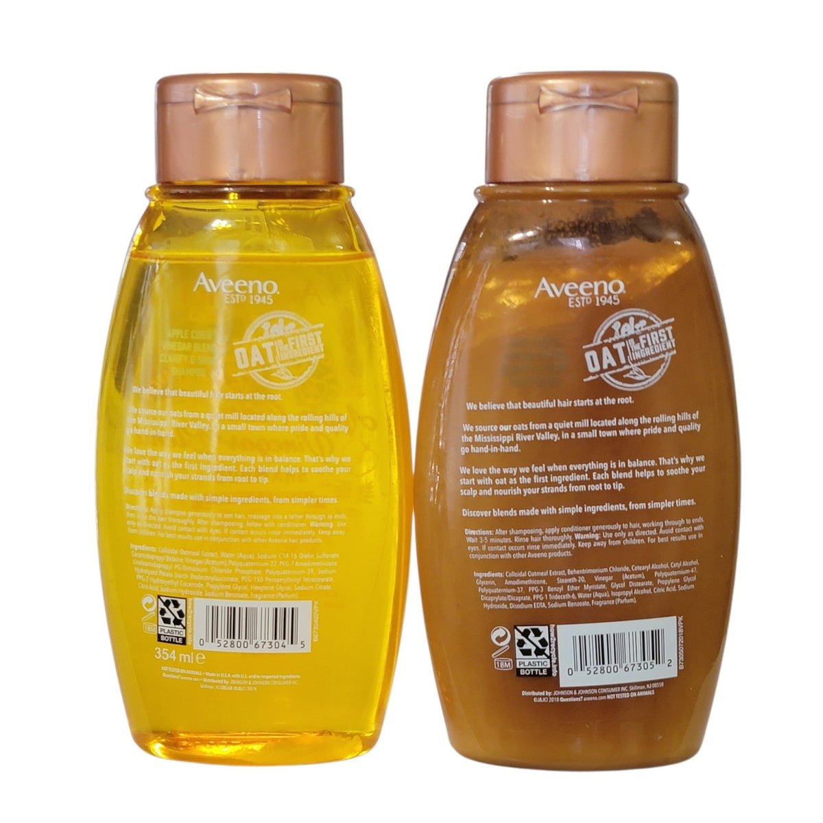 Aveeno Cider Vinegar Clarify & Shine Shampoo & Conditioner Set