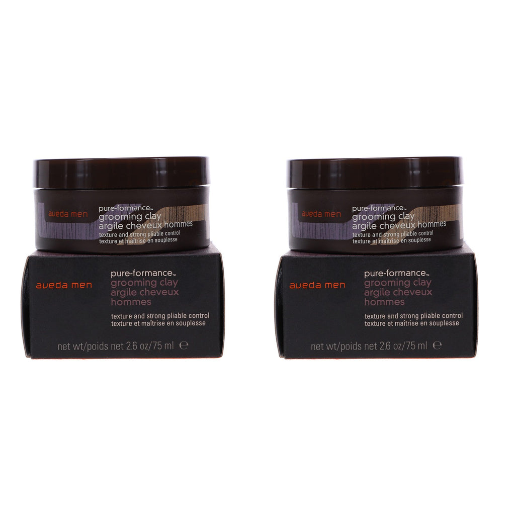 Men's Grooming Clay 2.6 oz - Texturizing Hair Clay for Men, 2 Pack