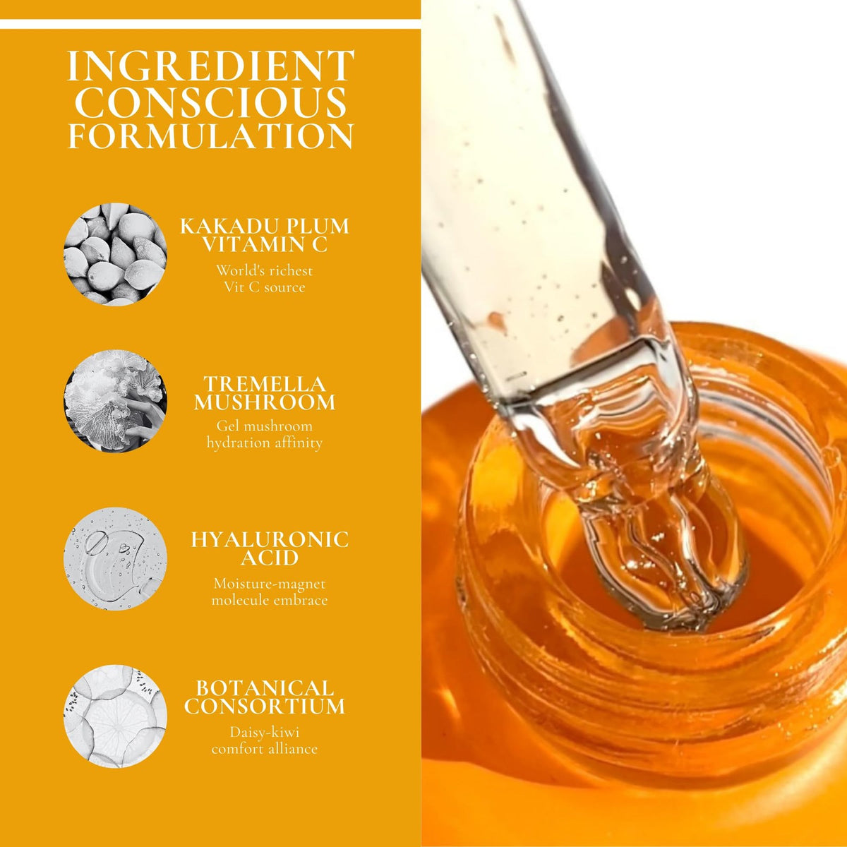 Vitamin C & Hyaluronic Acid Face Serum - Hydrating Skin Care for Day Use