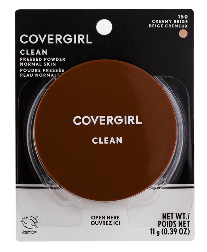 Covergirl Clean Pressed Powder 150 Creamy Beige Original Talc