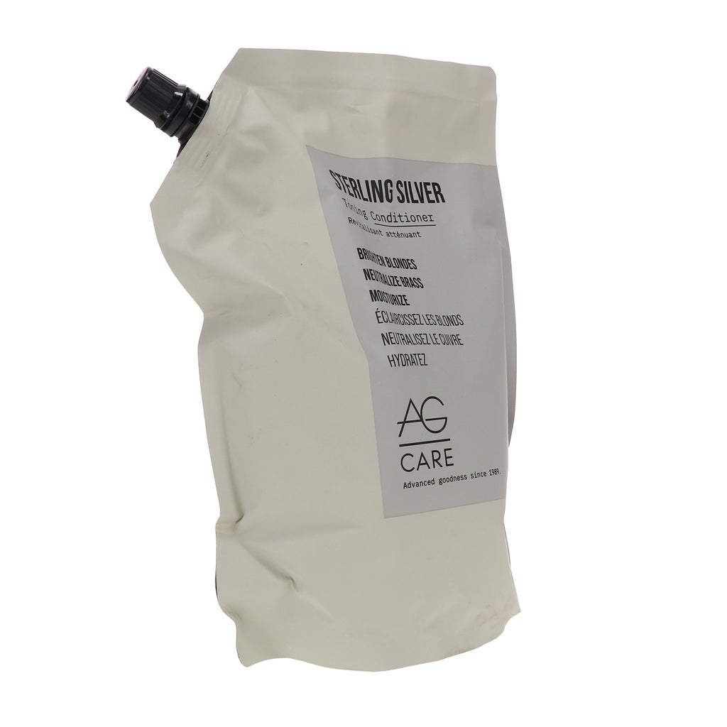 AG Care Sterling Silver Toning Conditioner 33 oz Neutralizes Brassiness for Vibrant Hair
