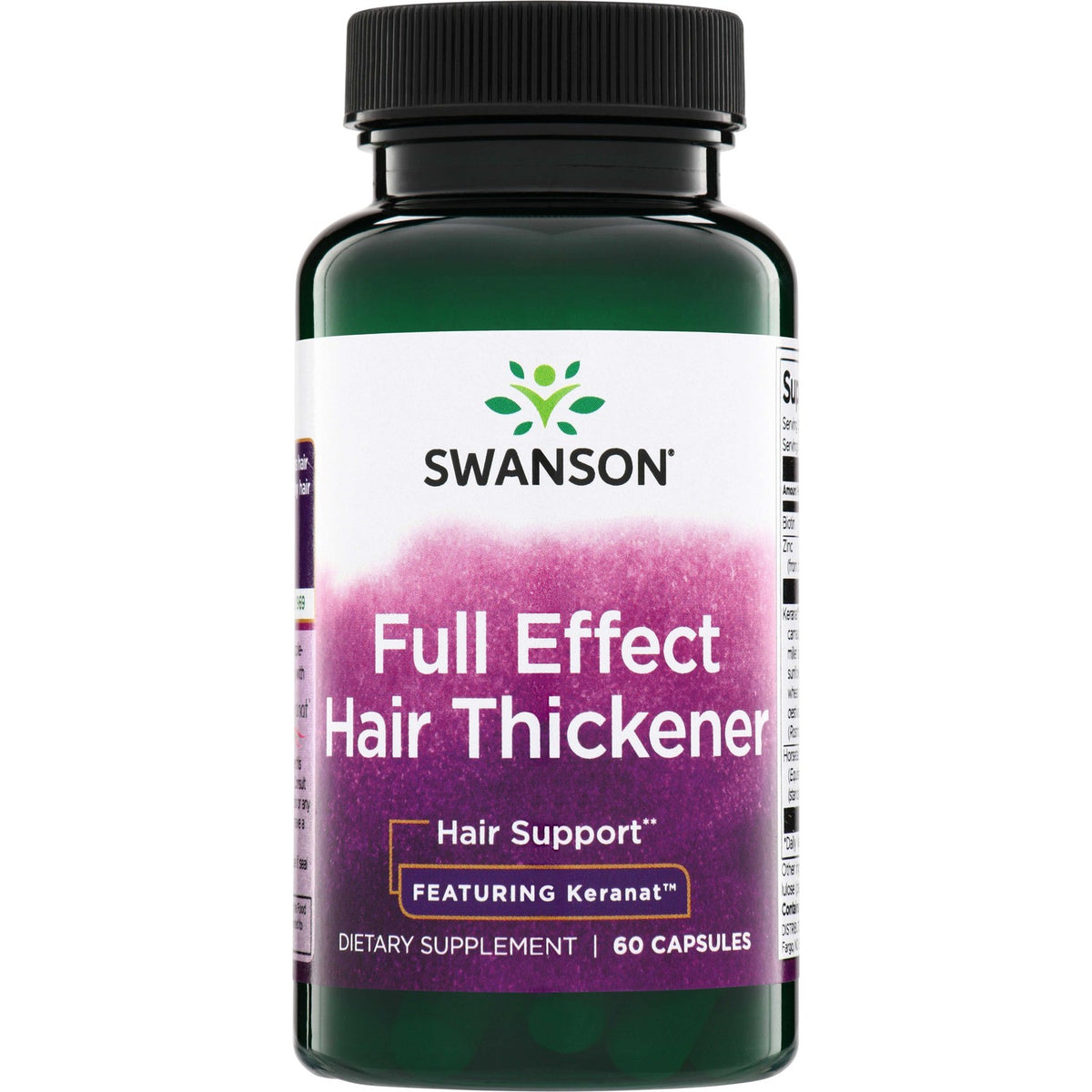 Hair Thickener with Keranat - Supports Hair Growth & Volume, 60 Capsules
