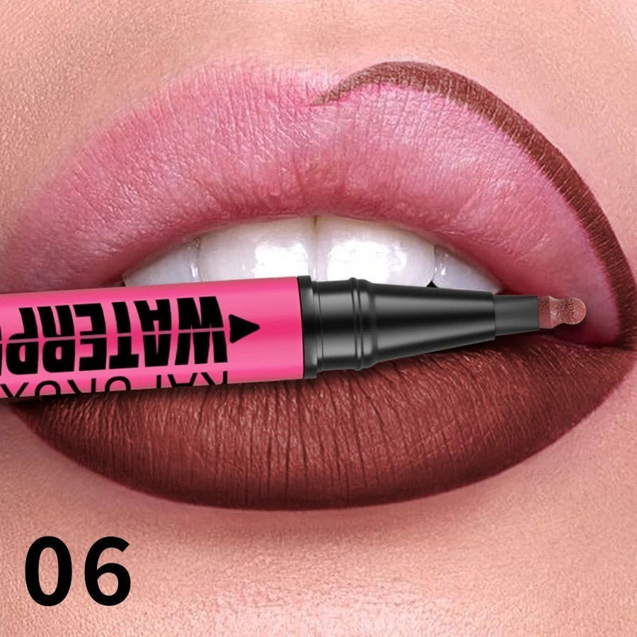 12 Color Liquid Matte Lip Liner Pencil Waterproof & Plumping Lip Makeup