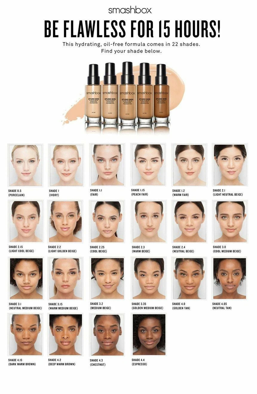 Hydrating Longwear Foundation with Hyaluronic Acid - Multiple Shades