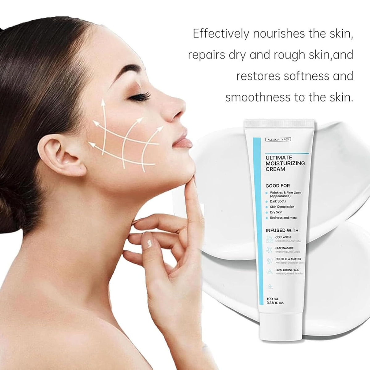 Moisturizing Face Cream for All Skin Types - Hydrating Anti-Aging Formula