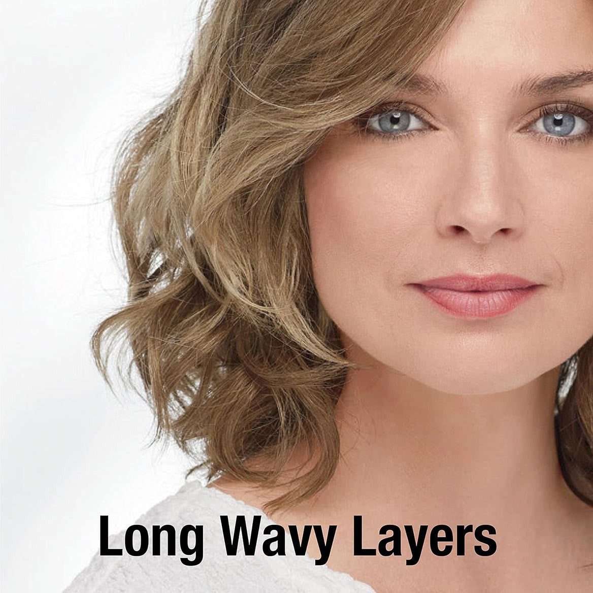 Mid-Length Synthetic Wig with Swept Bangs & Tousled Waves - Natural Look, Comfortable Fit