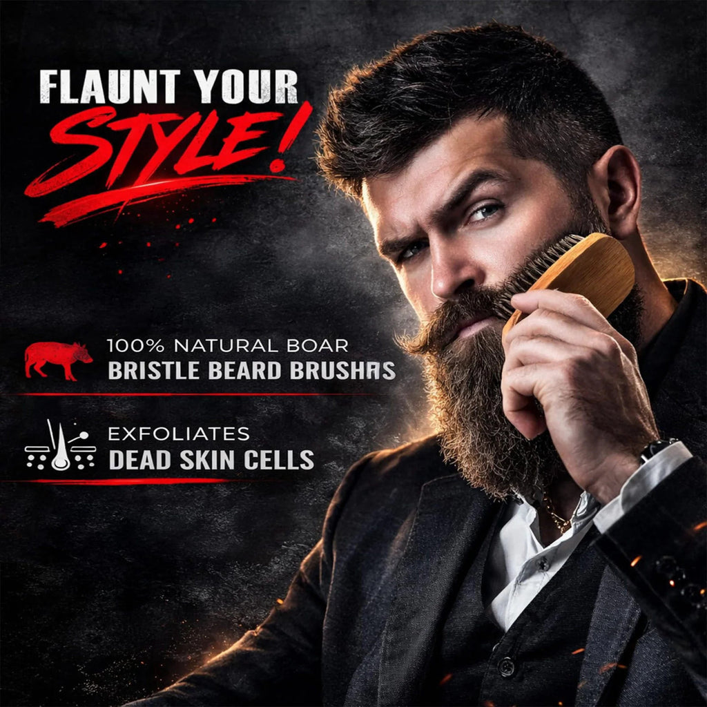 Men's Beard Straightener Grooming Kit with Oil & Comb - Beard Care Set