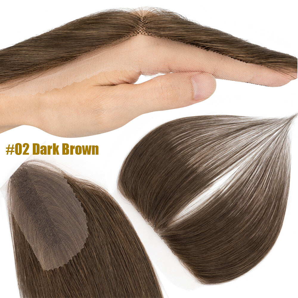 Human Hair Topper with Lace Base - Full Lace Hairpiece for Women