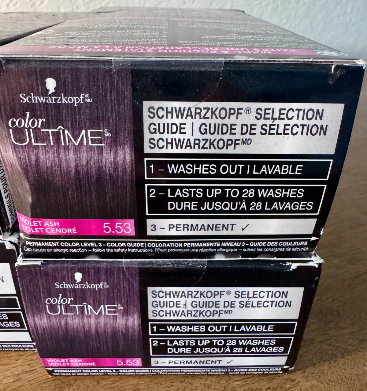 Schwarzkopf Color Ultime Violet Ash Hair Dye - Long Lasting Vibrant Color Pack