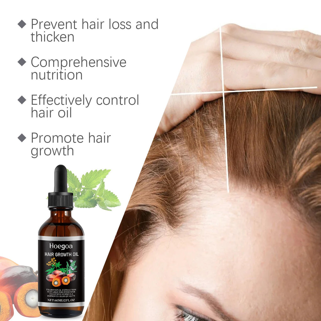 Natural Hair Oil for Scalp Massage & Moisturizing - Smoothing & Nourishing Treatment