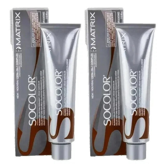 Matrix Socolor Permanent Cream Hair Color 7A Dark Blonde Ash - 2 Pack, 3 oz Tubes