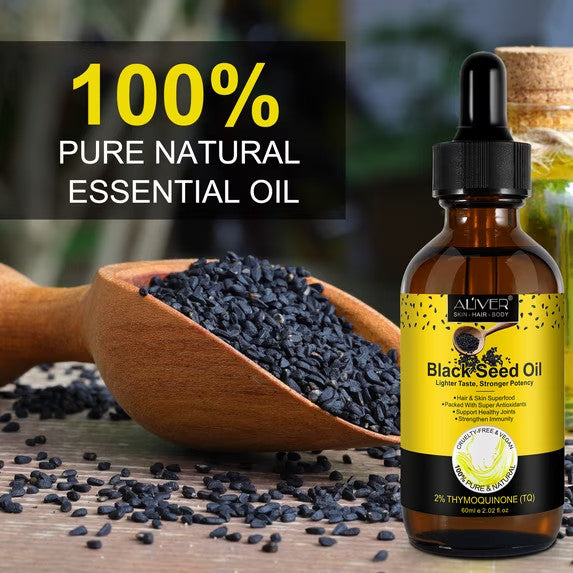 Black Seed Oil for Hair & Skin - Cold Pressed Organic 2 fl oz