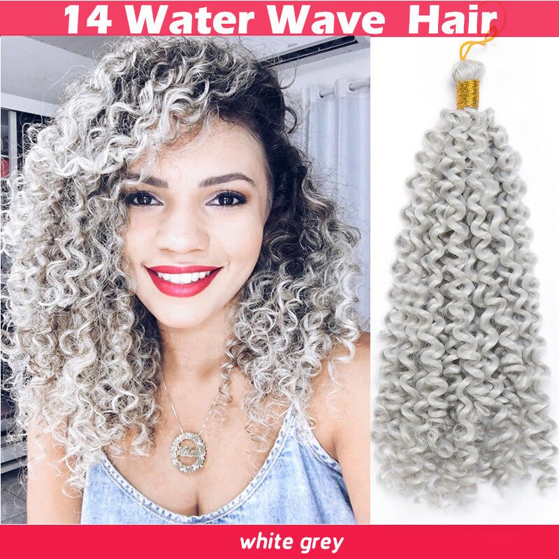 Long Boho Crochet Water Wave Braid Hair Extensions - Curly Synthetic Hair