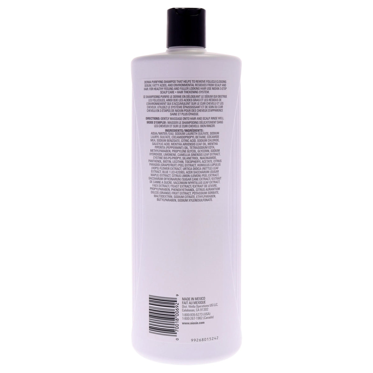Unisex Hair Thickening Shampoo 33.8 oz for Natural Hair & Light Thinning