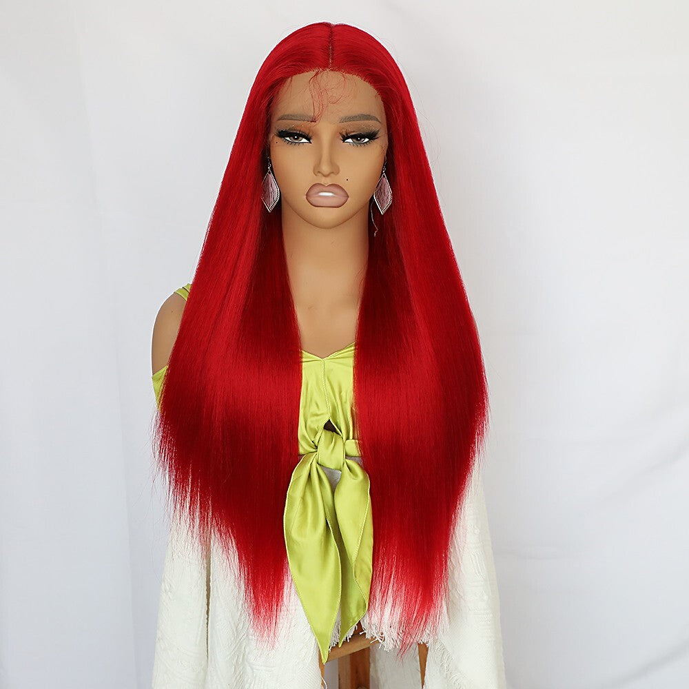 Heat Resistant Synthetic Lace Front Wigs for Women - Long Straight Style
